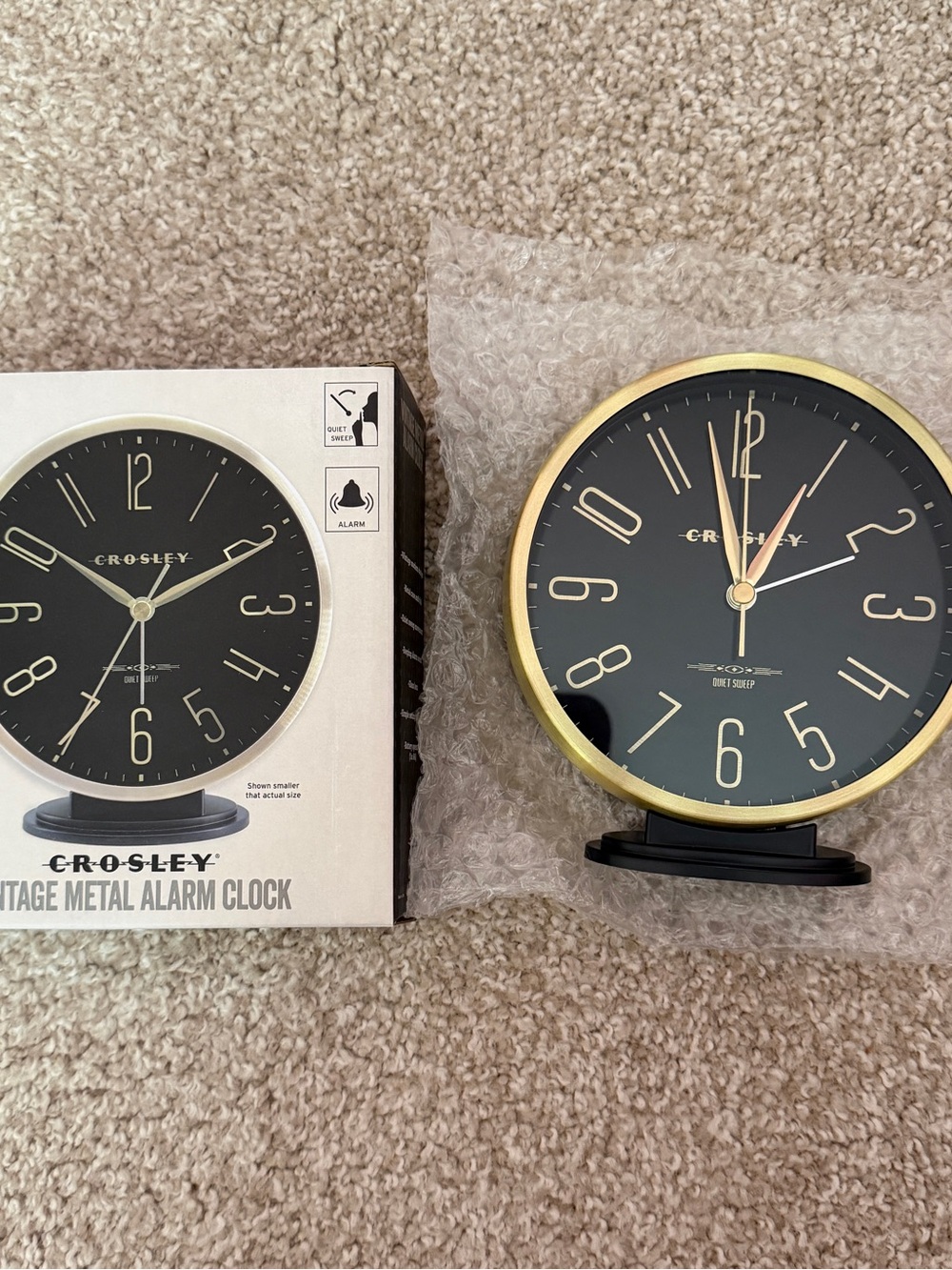 Crosley Vintage Metal Alarm Clock